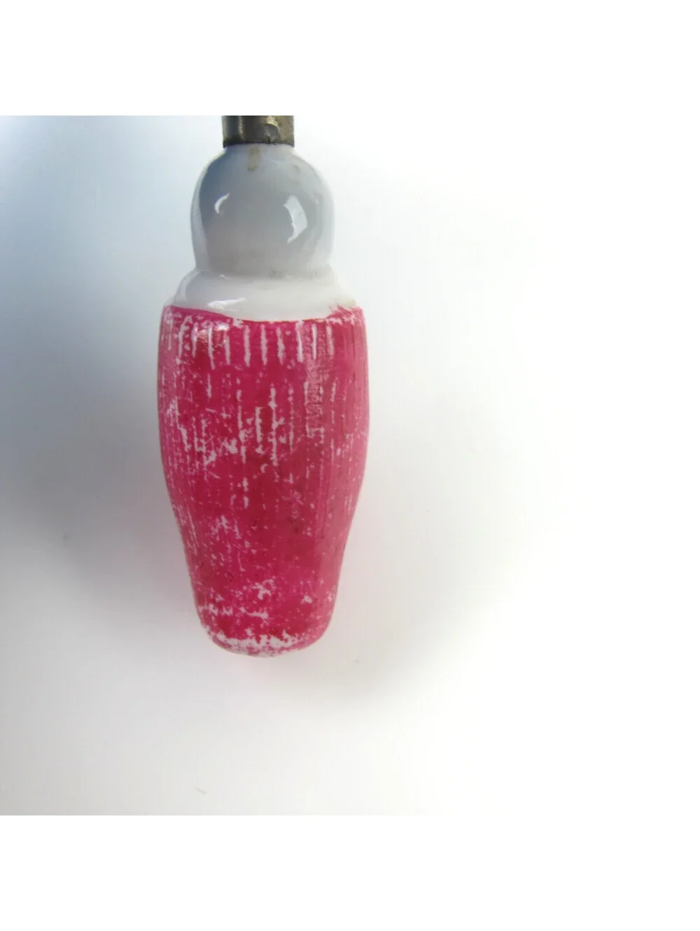 Vintage Christmas Figural Milk Glass Light Bulb C6 Baby in Red Stocking Japan